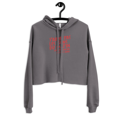 jaime-pas-les-gens-du-matin-crop-top-sweat-capuche-gris-rouge