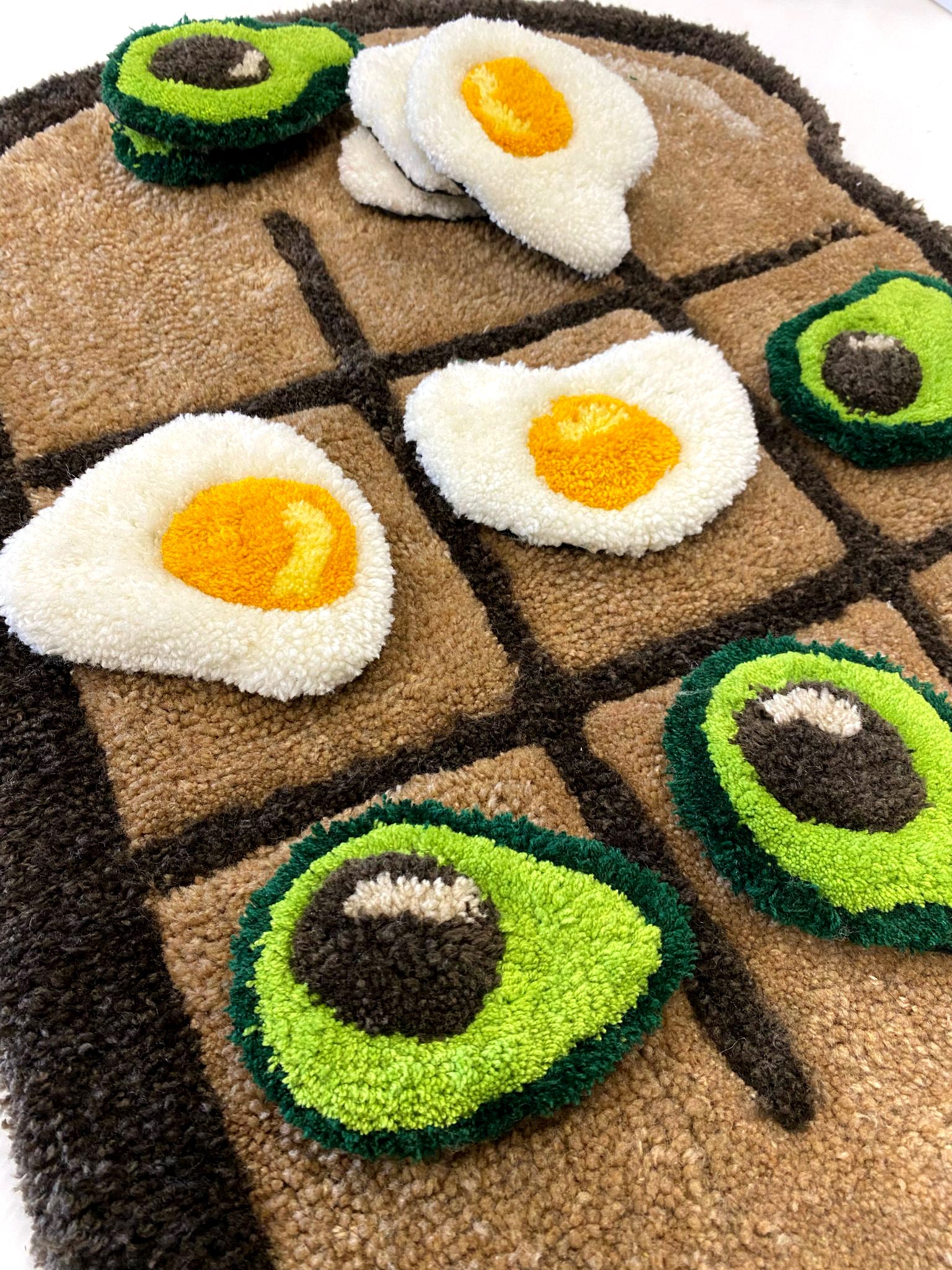 Brunch - Jeu du morpion en tufting
