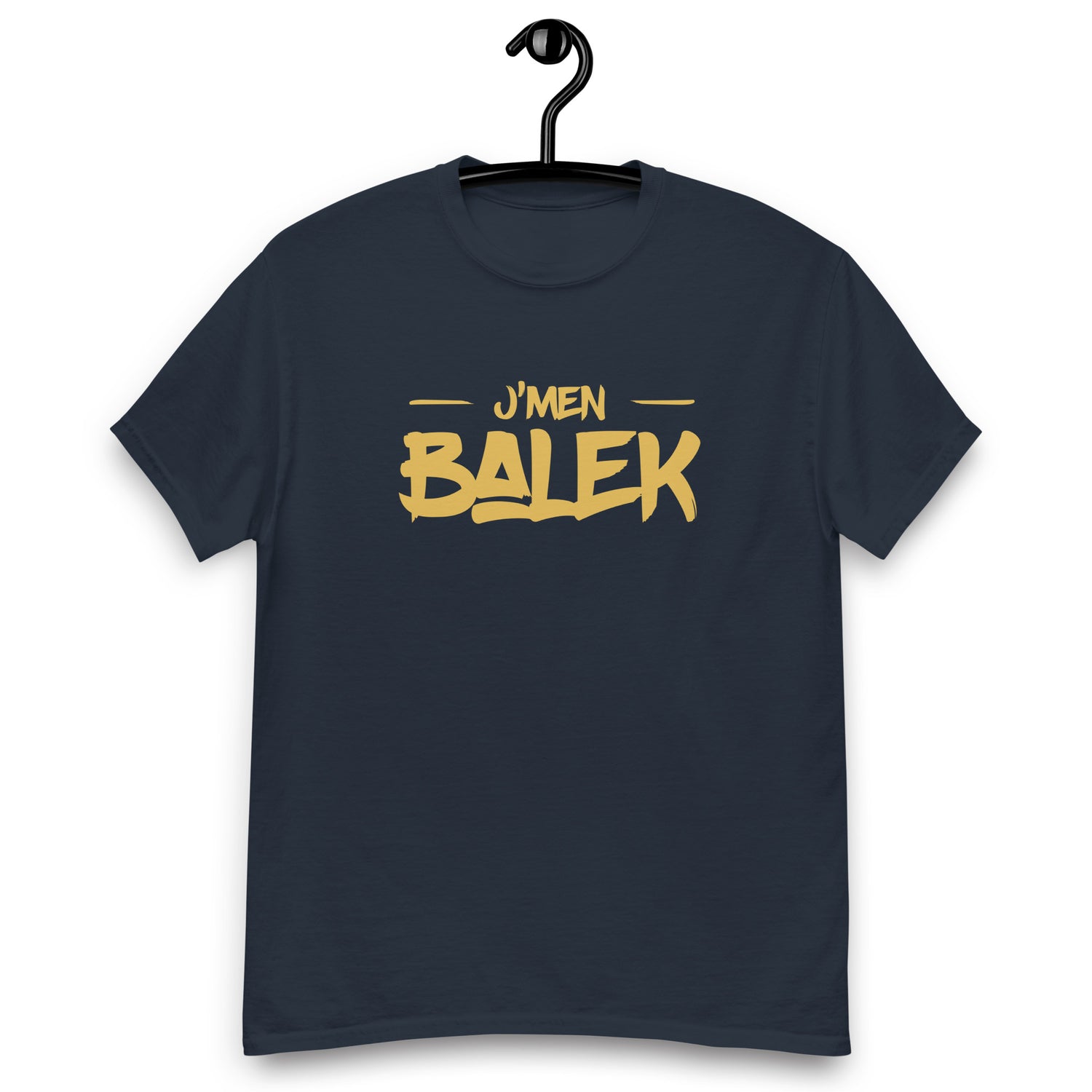 jmen-balek-t-shirt-personnalise-navy-jaune