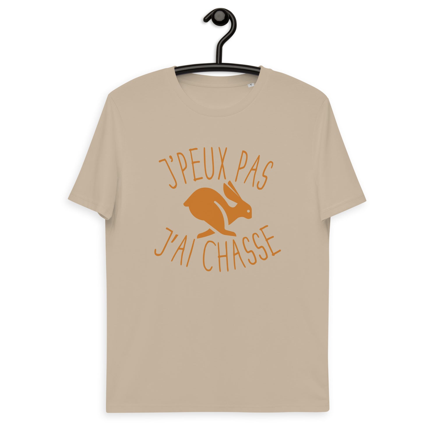 jpeuxpas-chasse-lievre-tshirt-personnalise-chasseur-beige