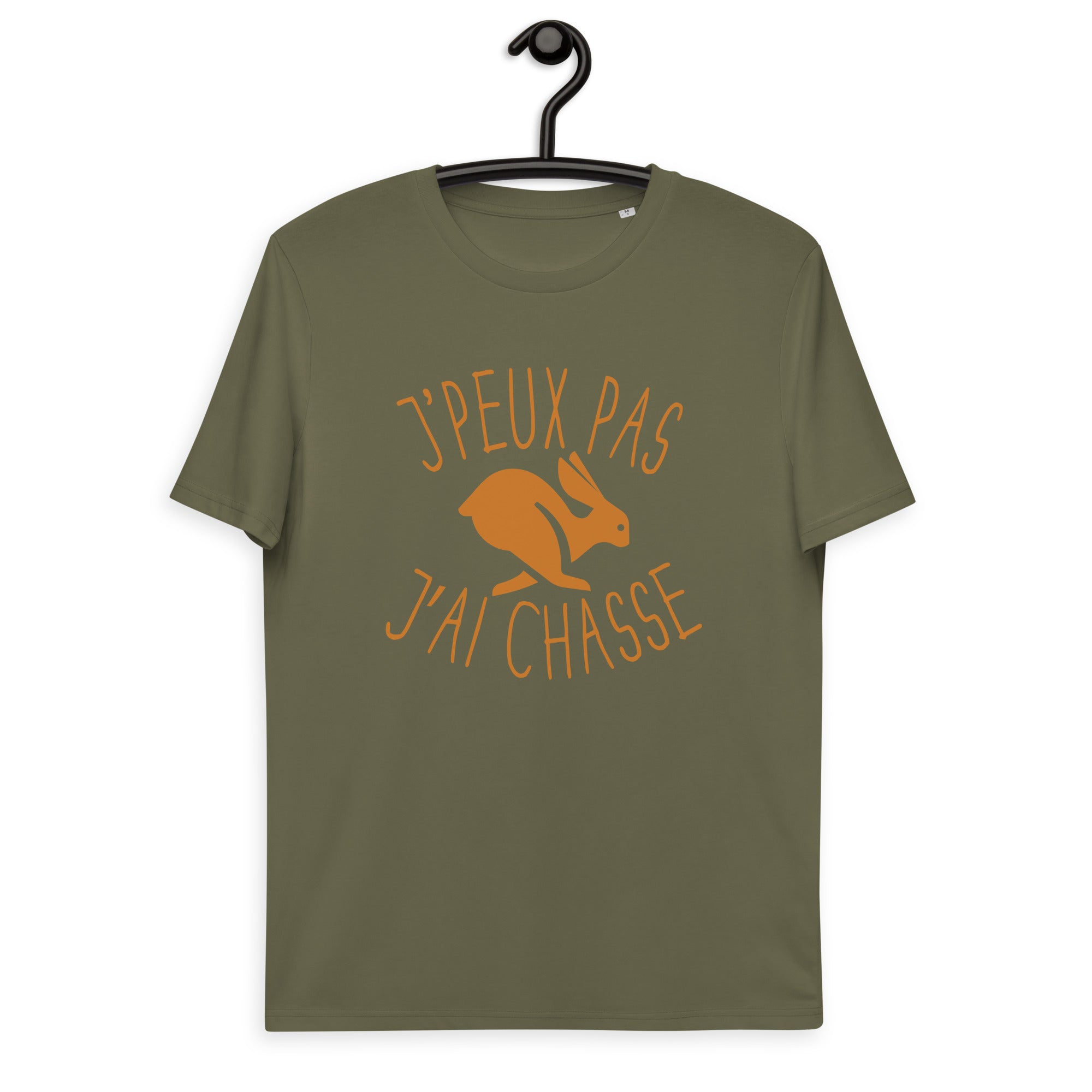 jpeuxpas-chasse-lievre-tshirt-personnalise-chasseur-kaki