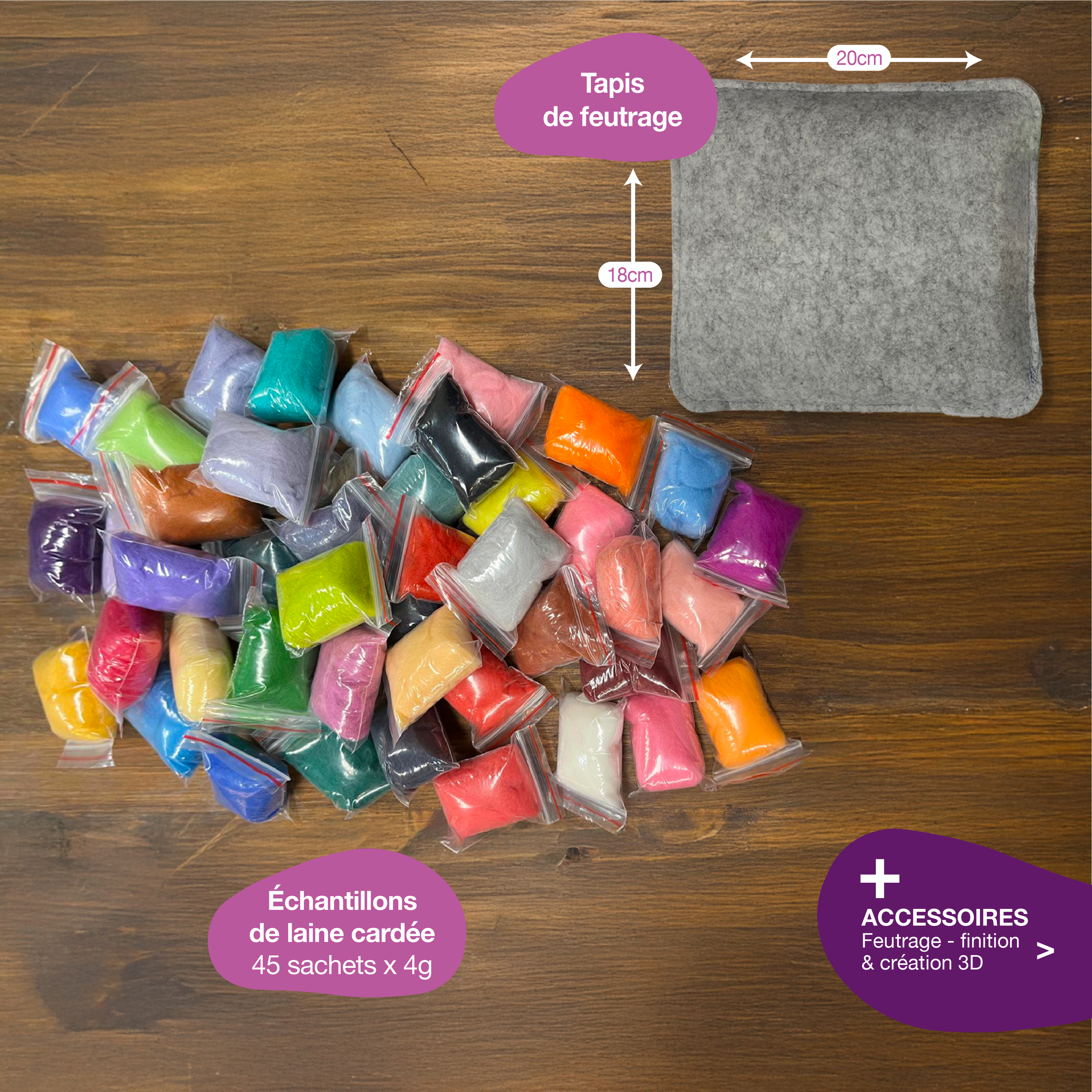 Ma Carpette - Kit Créatif de feutrage à piquer