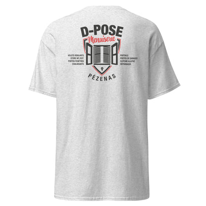 D-POSE - T-shirt classique homme impression num cœur et dos