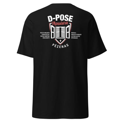 D-POSE - T-shirt classique homme impression num cœur et dos