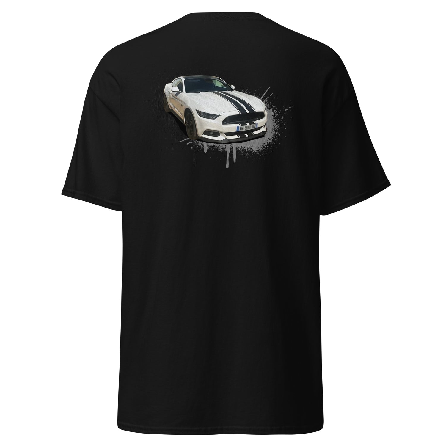 M Devaux - T-shirt classique homme impression cœur et dos