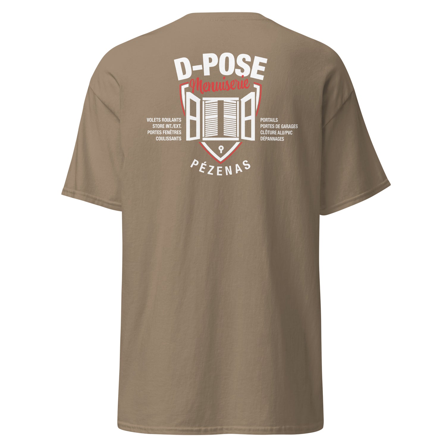 D-POSE - T-shirt classique homme impression num cœur et dos
