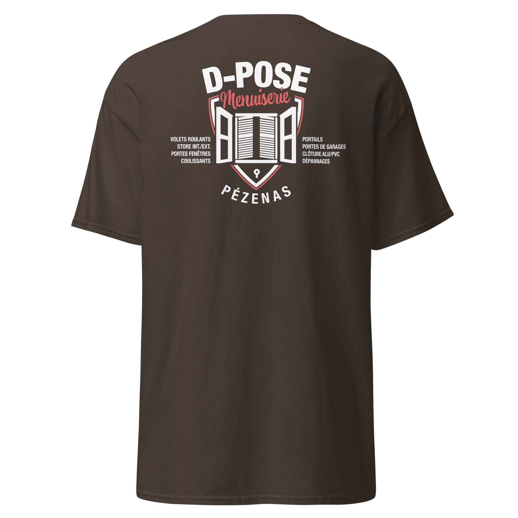 D-POSE - T-shirt classique homme impression num cœur et dos