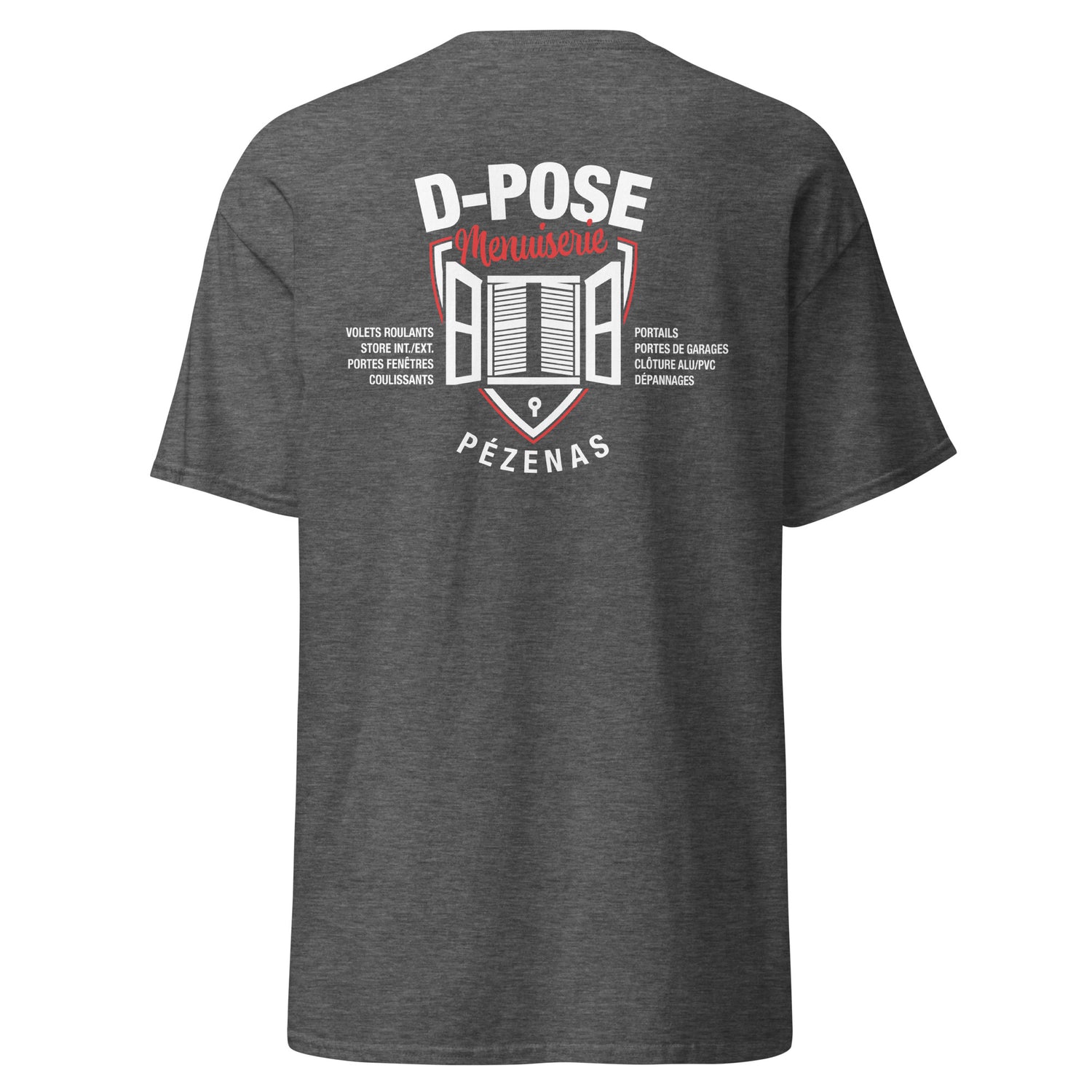 D-Pose - T-shirt classique homme imp num au dos uniquement