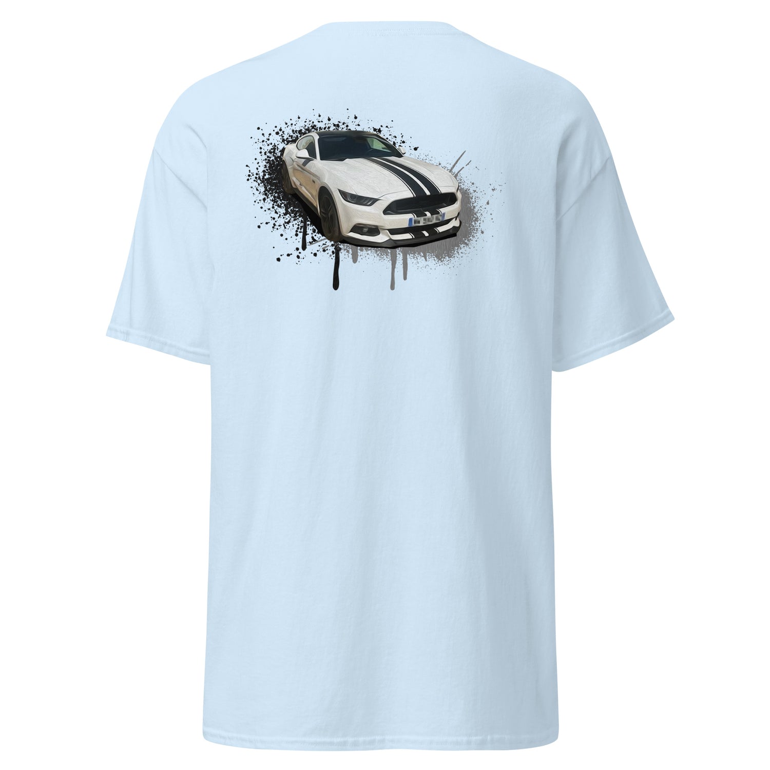 M Devaux - T-shirt classique homme impression cœur et dos