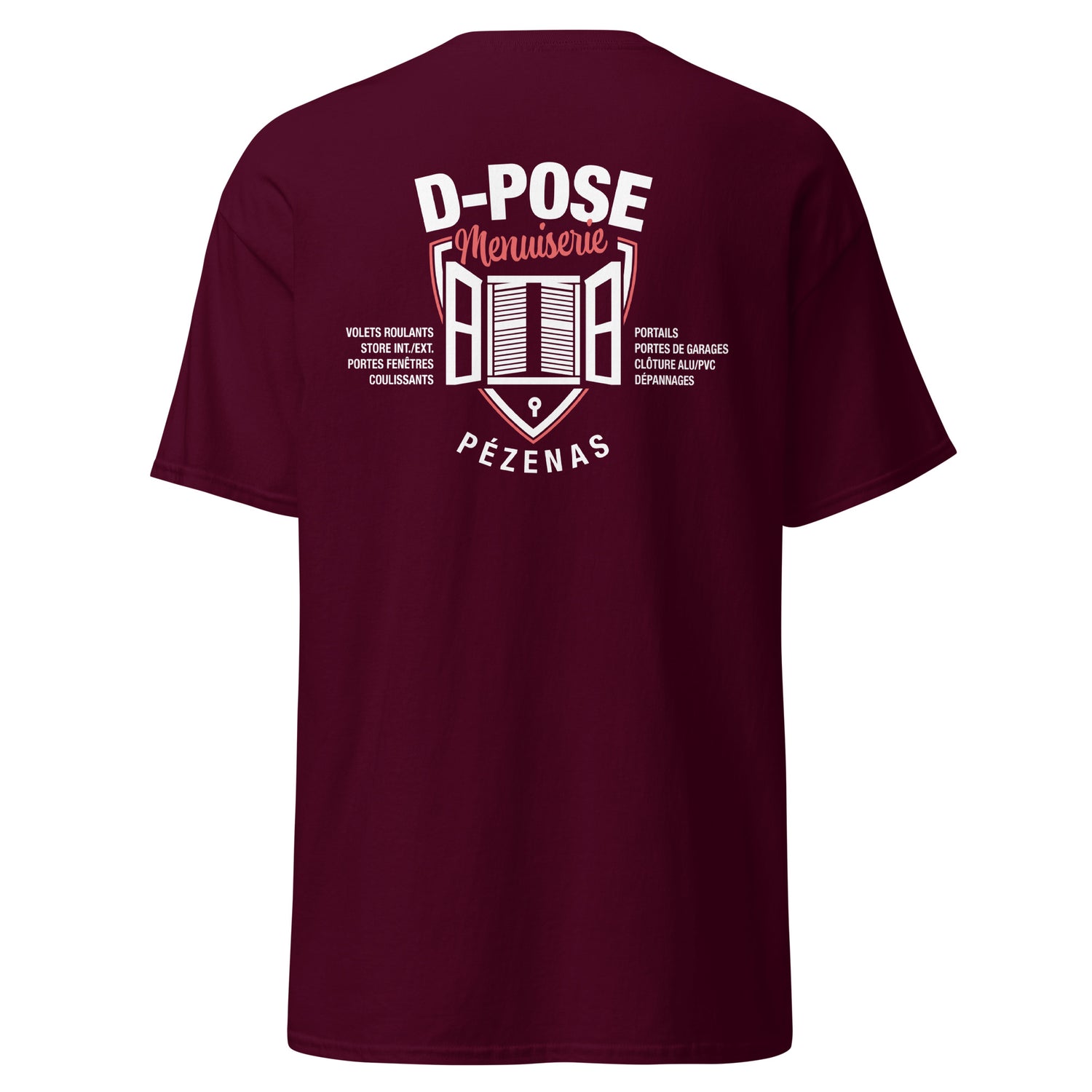D-Pose - T-shirt classique homme imp num au dos uniquement