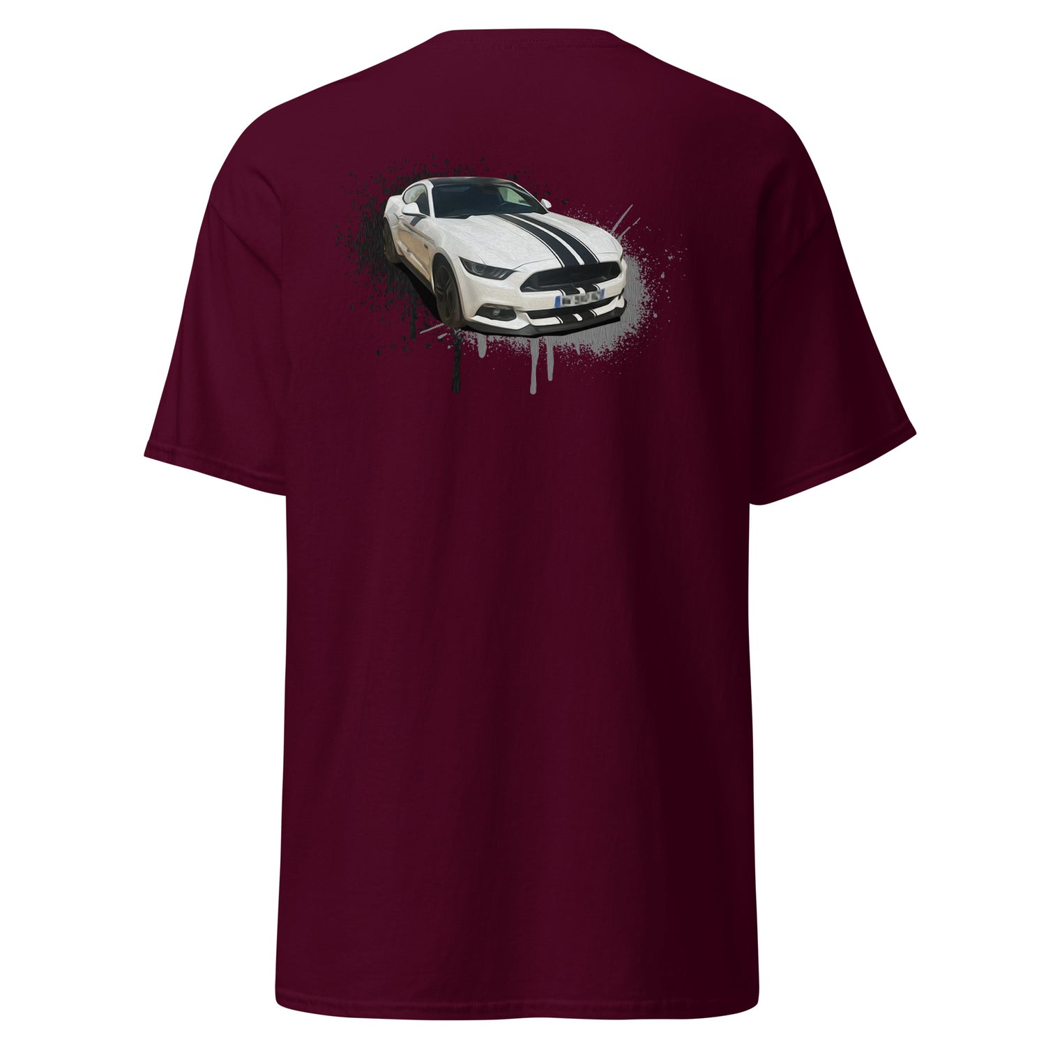 M Devaux - T-shirt classique homme impression cœur et dos