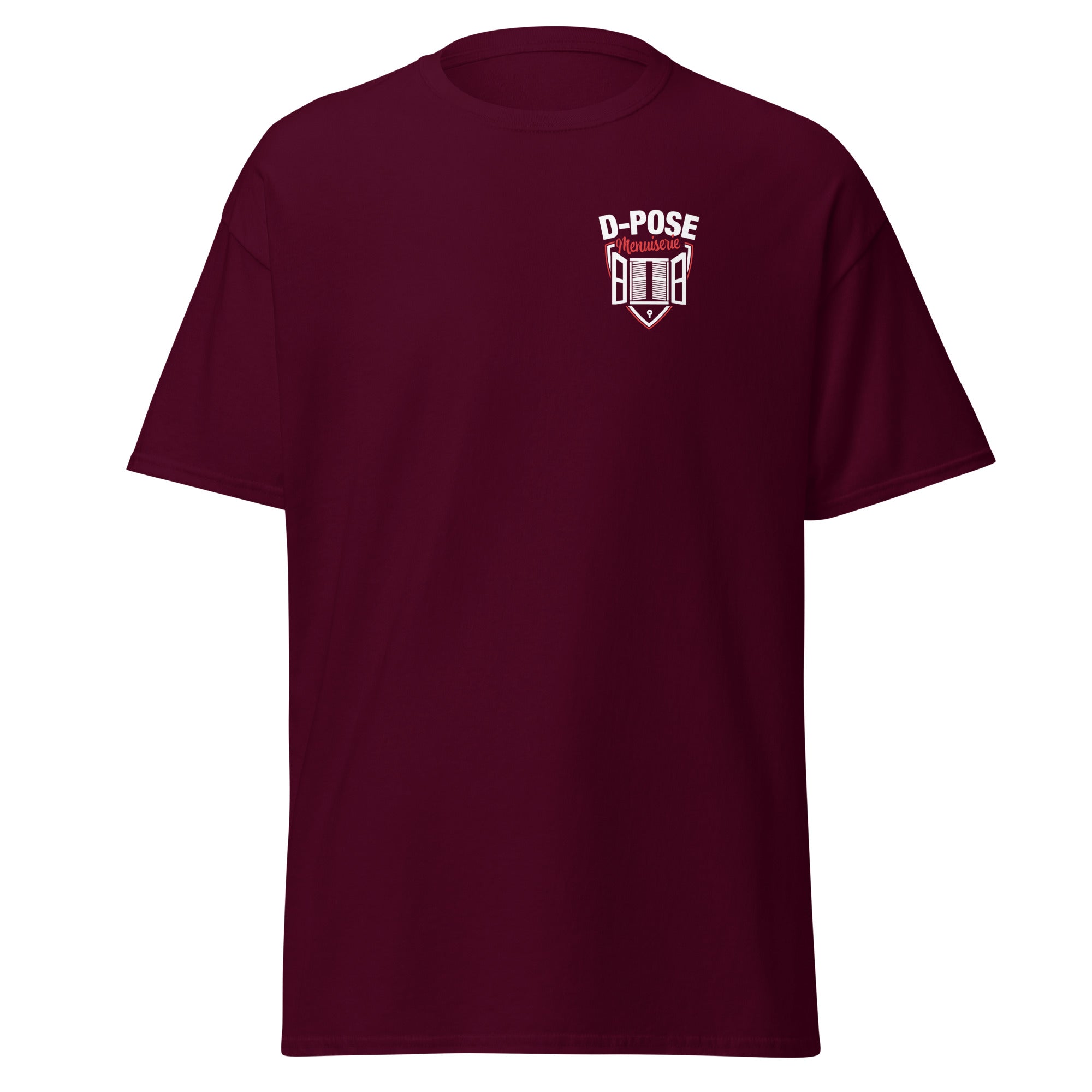 D-POSE - T-shirt classique homme impression num cœur et dos