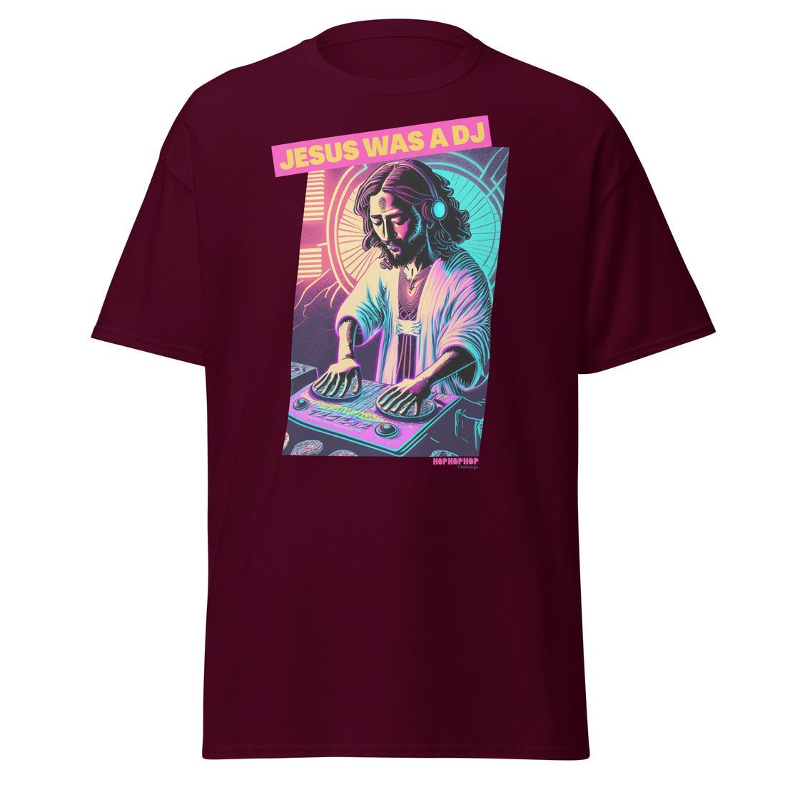 Hop Hop Hop - DVS - Jesus was a DJ - T-shirt classique homme - Face &amp; épaule