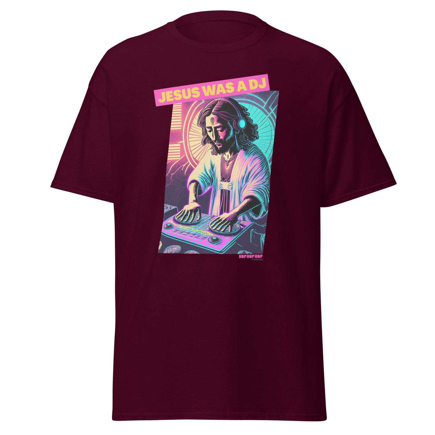 Hop Hop Hop - DVS - Jesus was a DJ - T-shirt classique homme - Face &amp; épaule