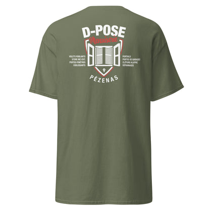 D-POSE - T-shirt classique homme impression num cœur et dos