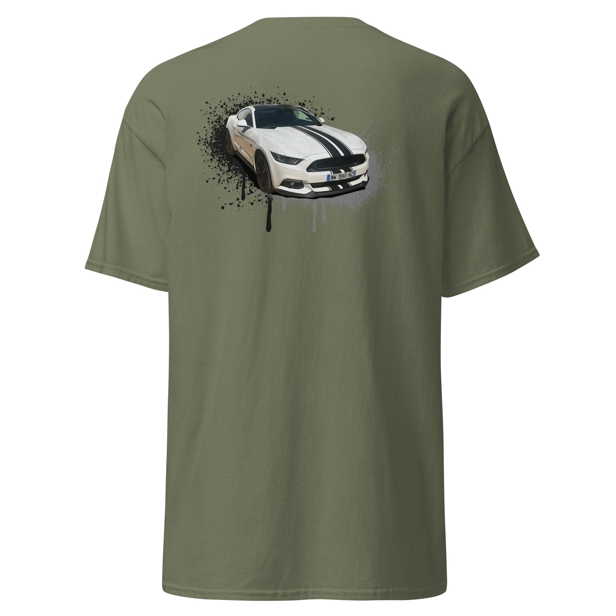 M Devaux - T-shirt classique homme impression cœur et dos