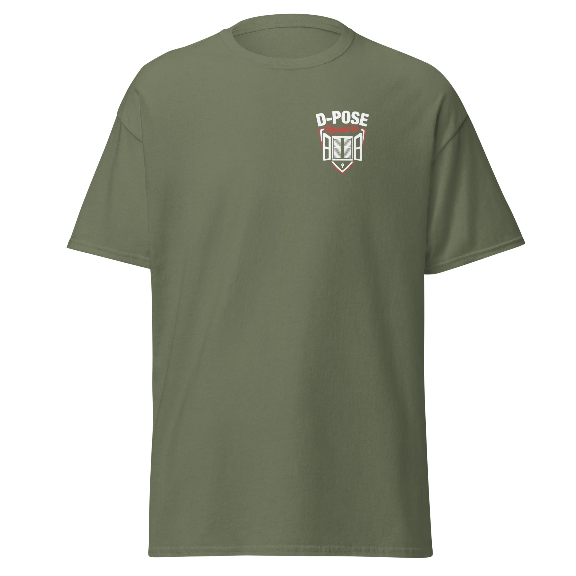 D-POSE - T-shirt classique homme impression num cœur et dos