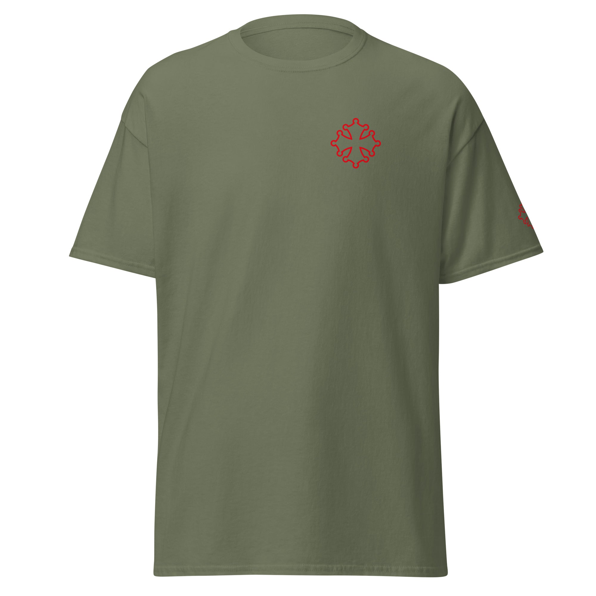 Croix oc rouge - T-shirt classique homme - Coeur et Manche