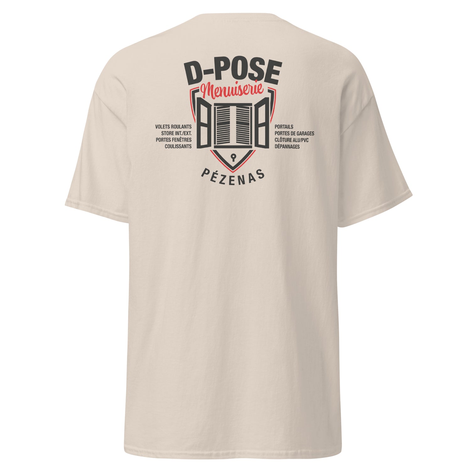 D-POSE - T-shirt classique homme impression num cœur et dos