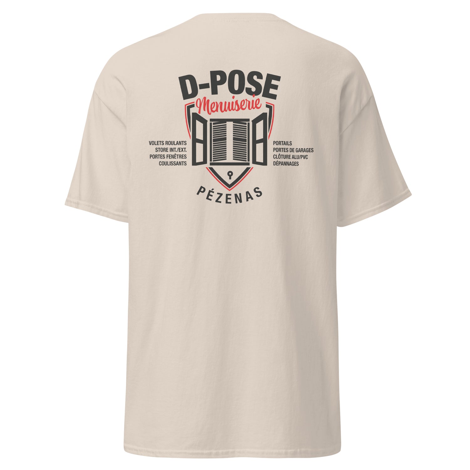 D-Pose - T-shirt classique homme imp num au dos uniquement