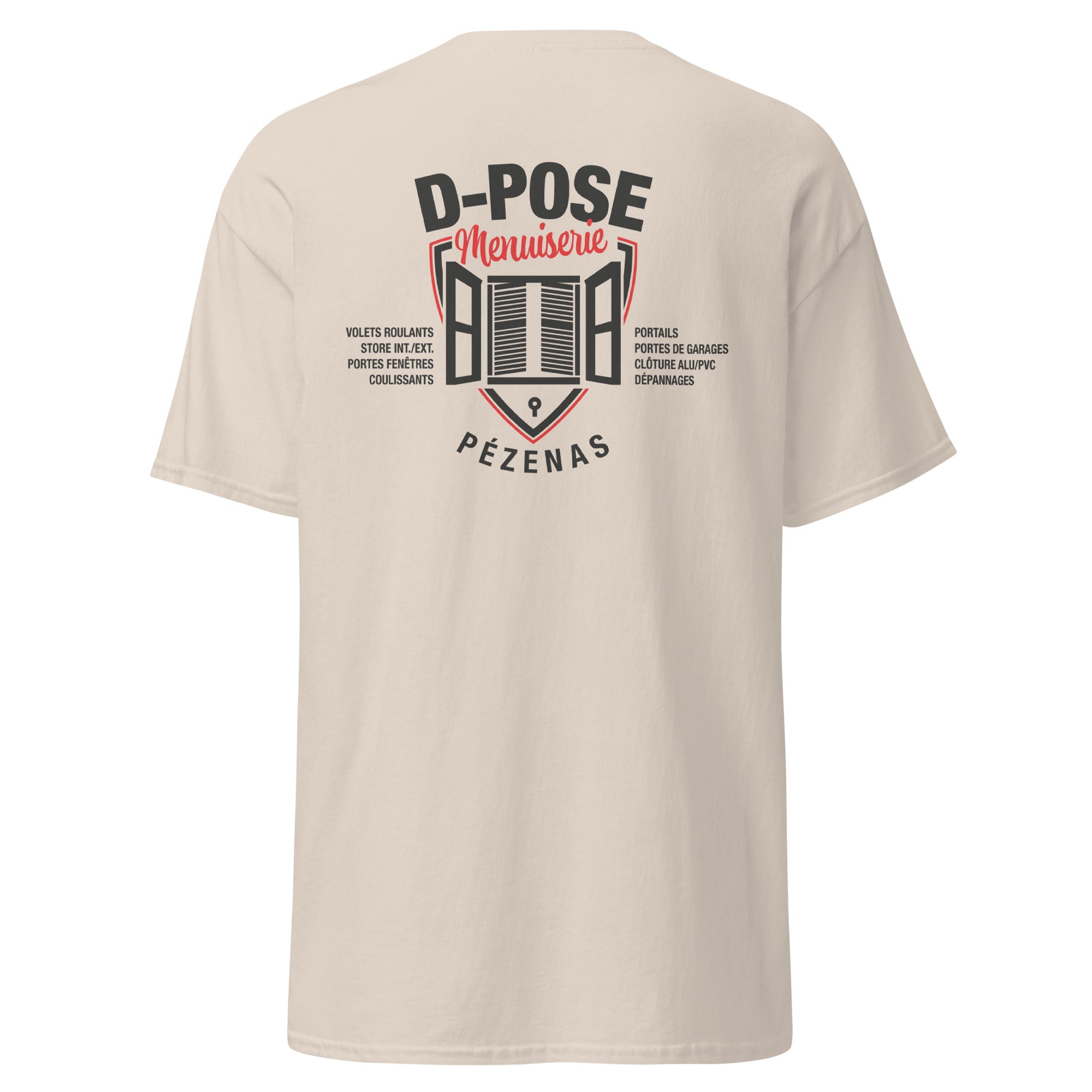 D-Pose - T-shirt classique homme imp num au dos uniquement