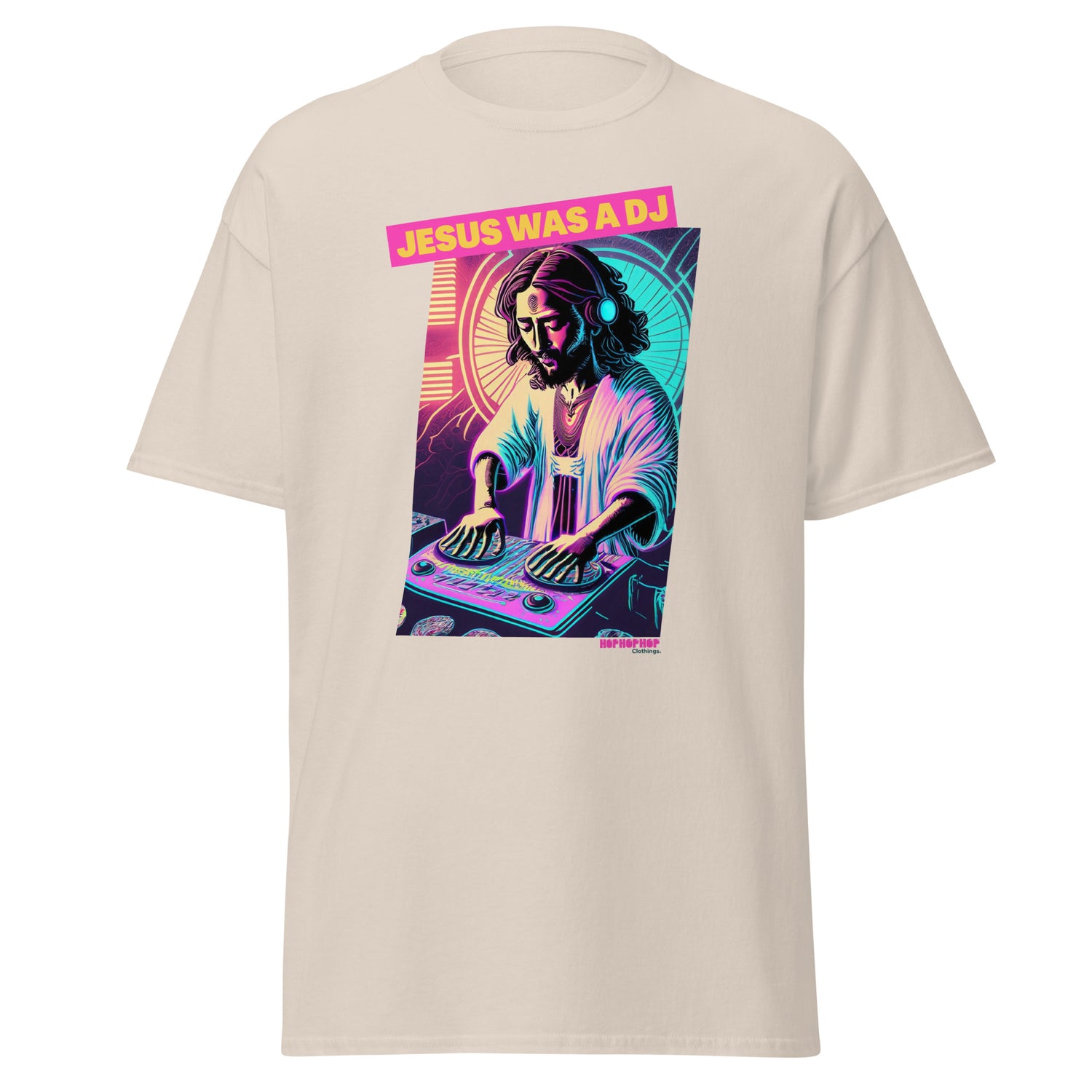 Hop Hop Hop - DVS - Jesus was a DJ - T-shirt classique homme - Face &amp; épaule