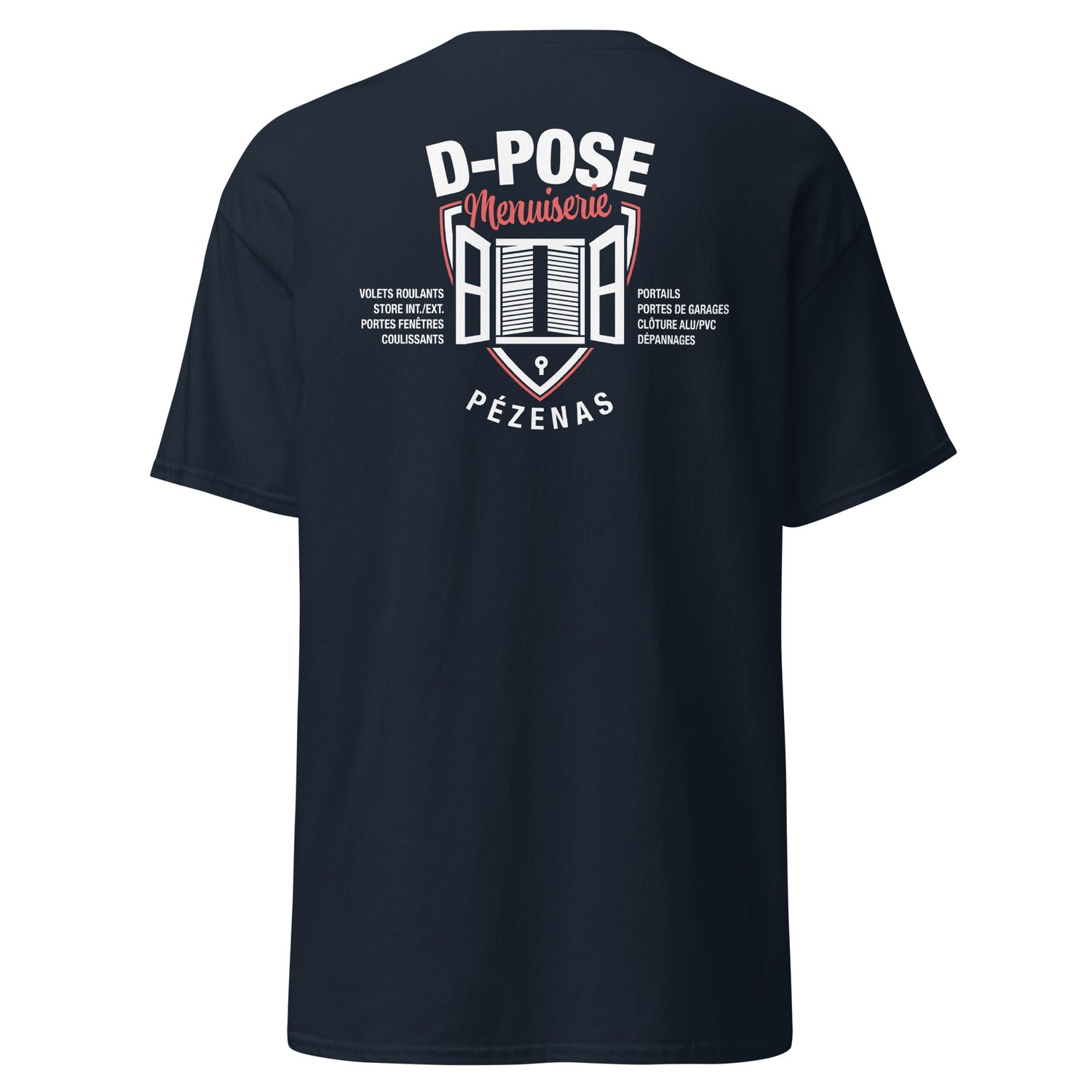 D-POSE - T-shirt classique homme impression num cœur et dos