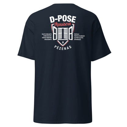 D-POSE - T-shirt classique homme impression num cœur et dos