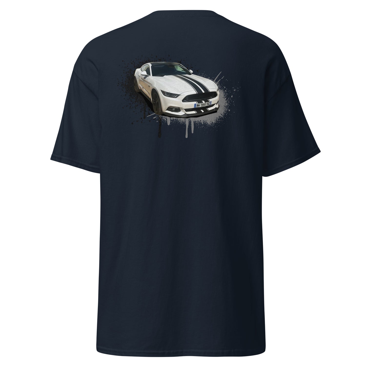 M Devaux - T-shirt classique homme impression cœur et dos