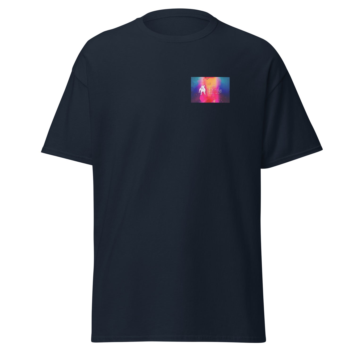 Family dogs love - T-shirt classique homme - Cœur et dos