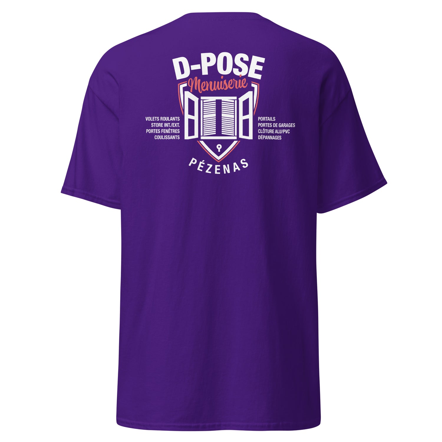 D-POSE - T-shirt classique homme impression num cœur et dos