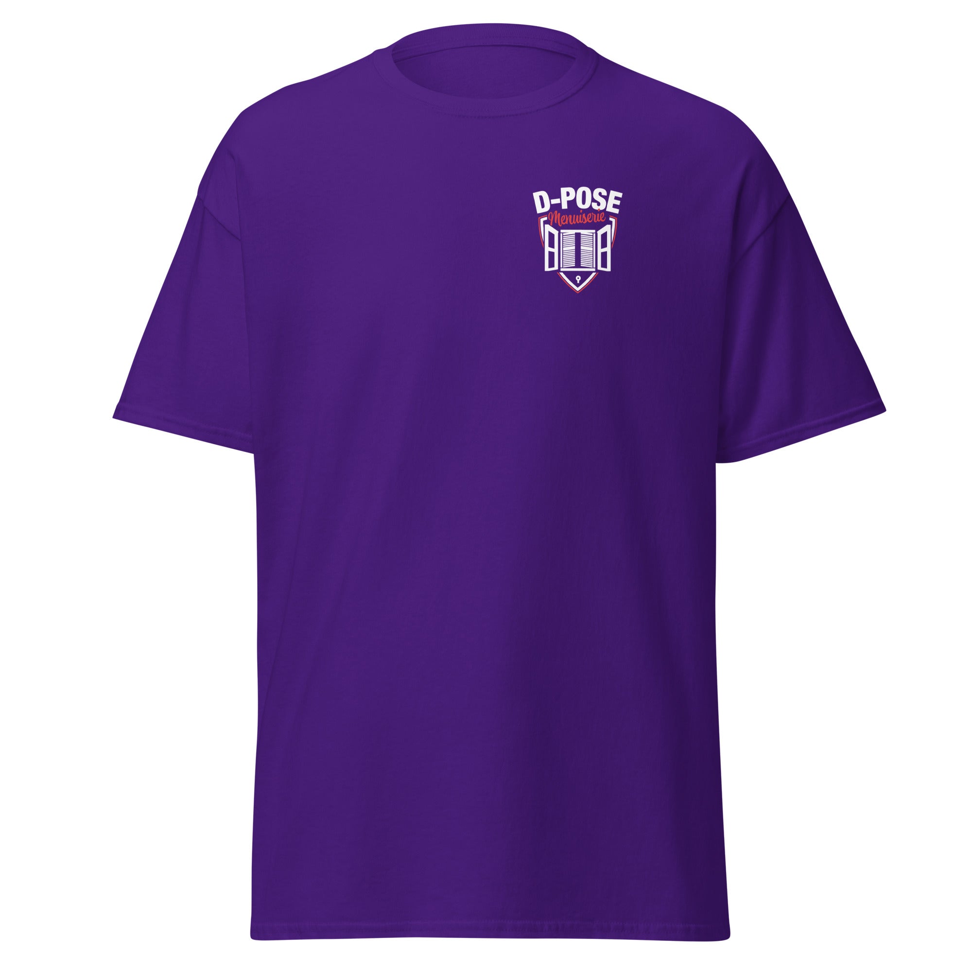 D-POSE - T-shirt classique homme impression num cœur et dos
