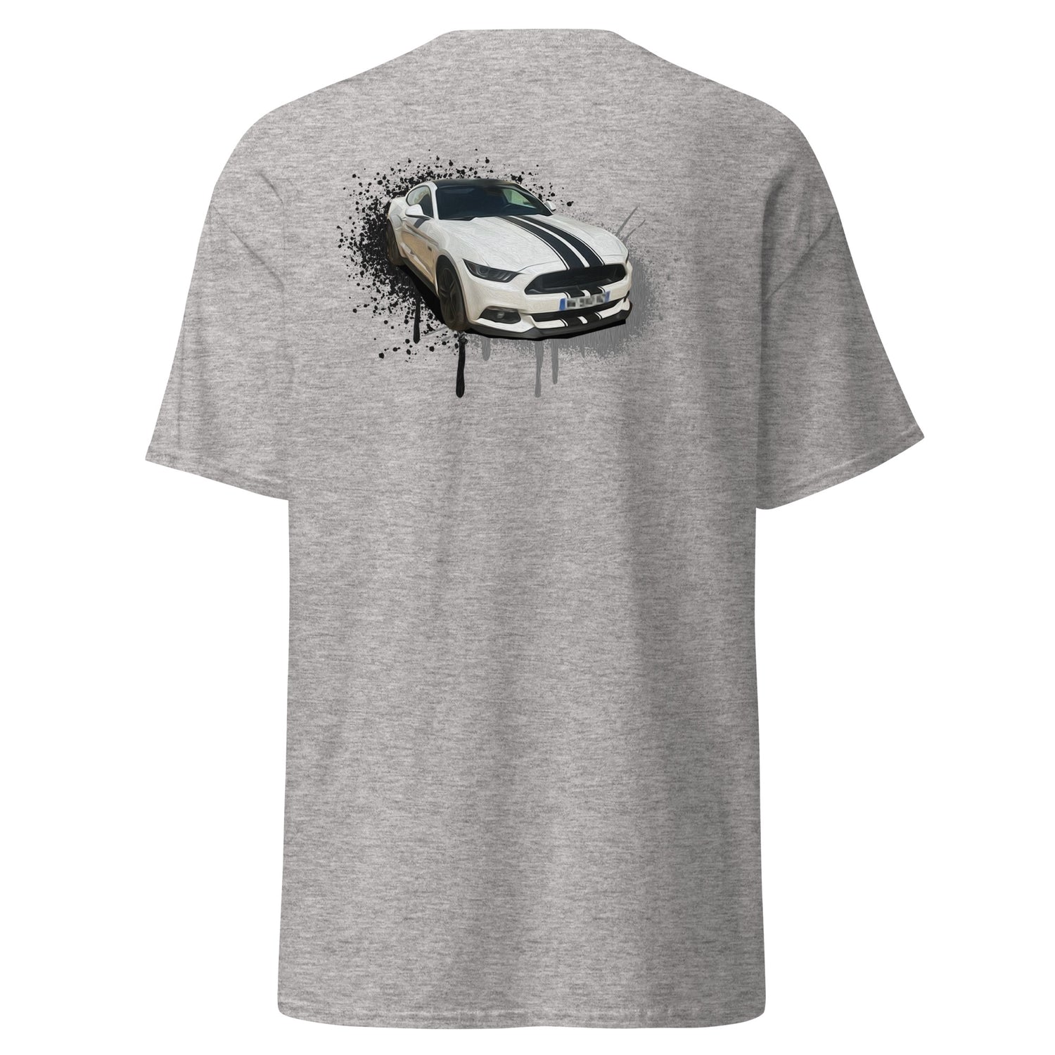 M Devaux - T-shirt classique homme impression cœur et dos