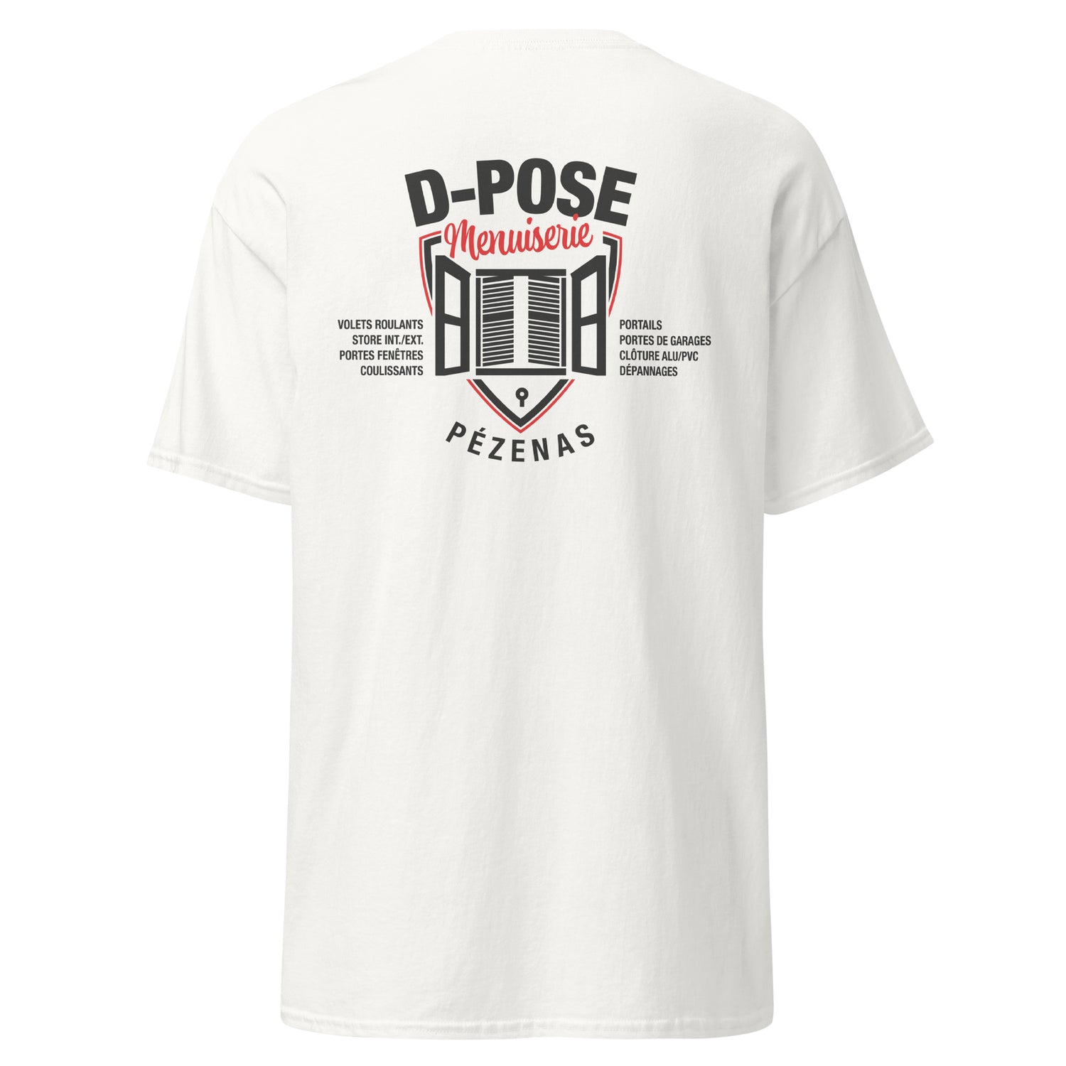 D-Pose - T-shirt classique homme imp num au dos uniquement