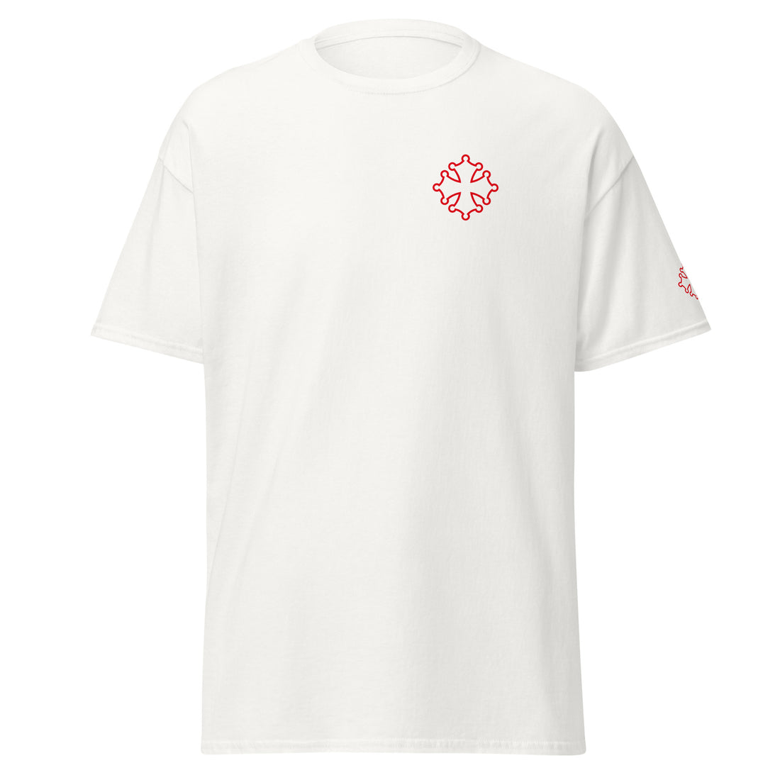 Croix oc rouge - T-shirt classique homme - Coeur et Manche