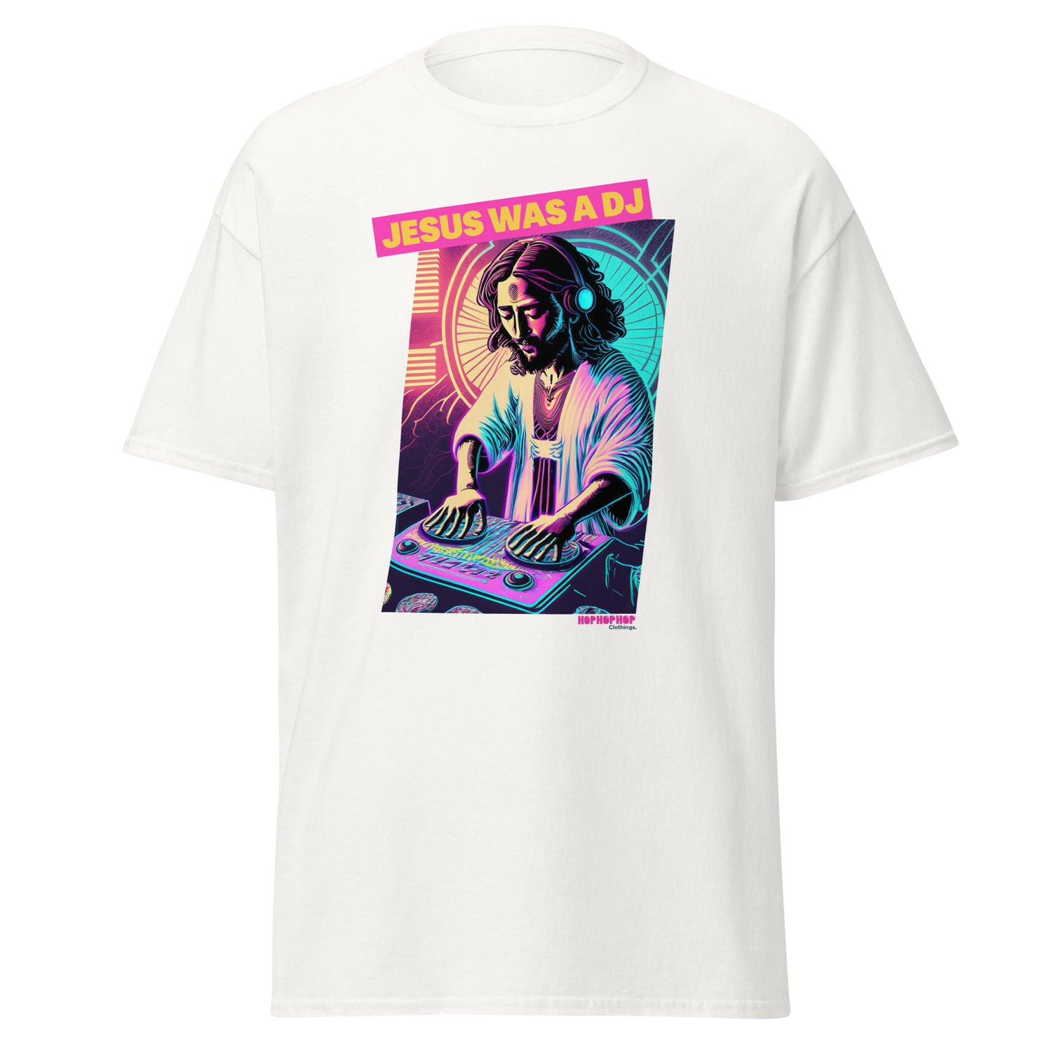 Hop Hop Hop - DVS - Jesus was a DJ - T-shirt classique homme - Face &amp; épaule
