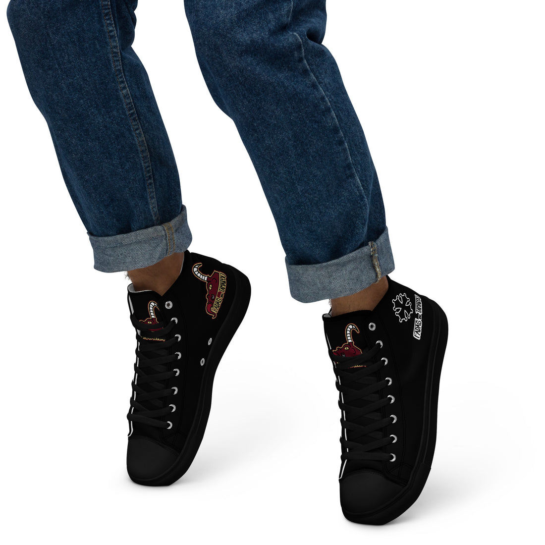 Fadas du Tamarou - Baskets hautes en toile homme noires