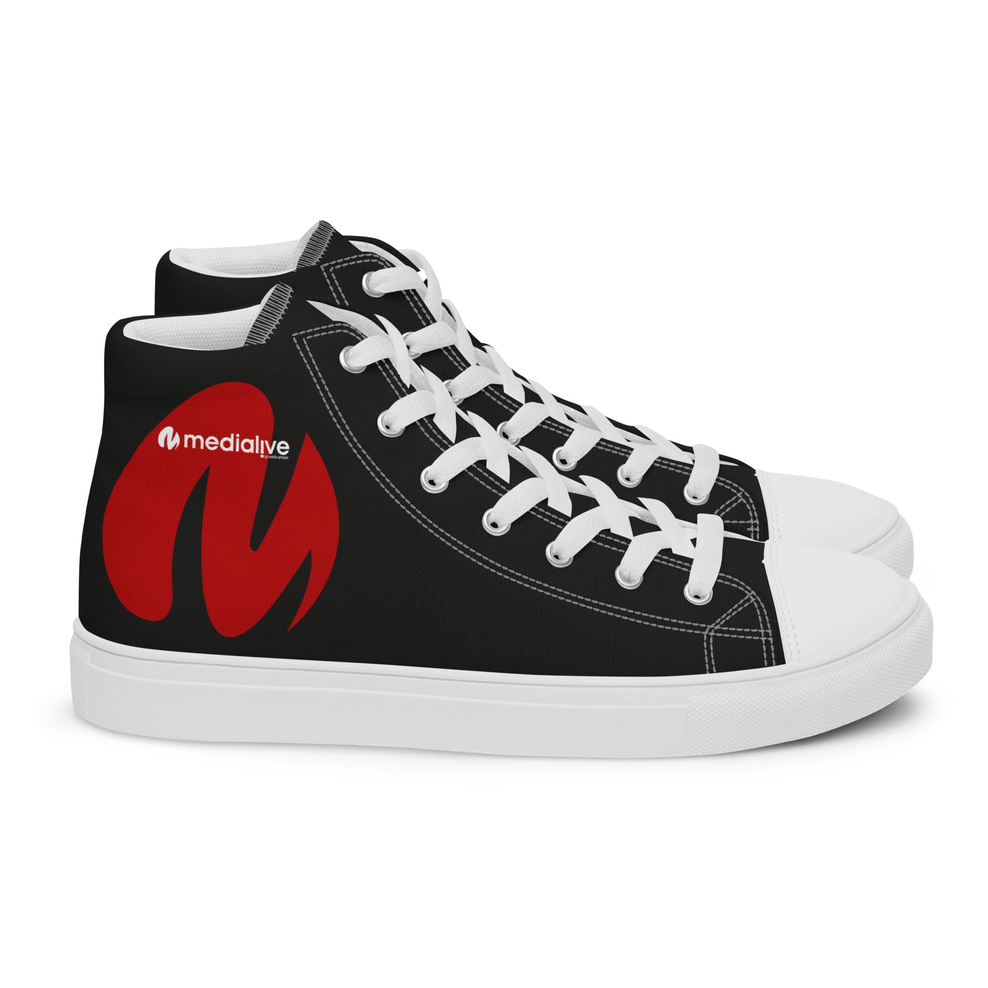 Medialive - Baskets hautes en toile homme