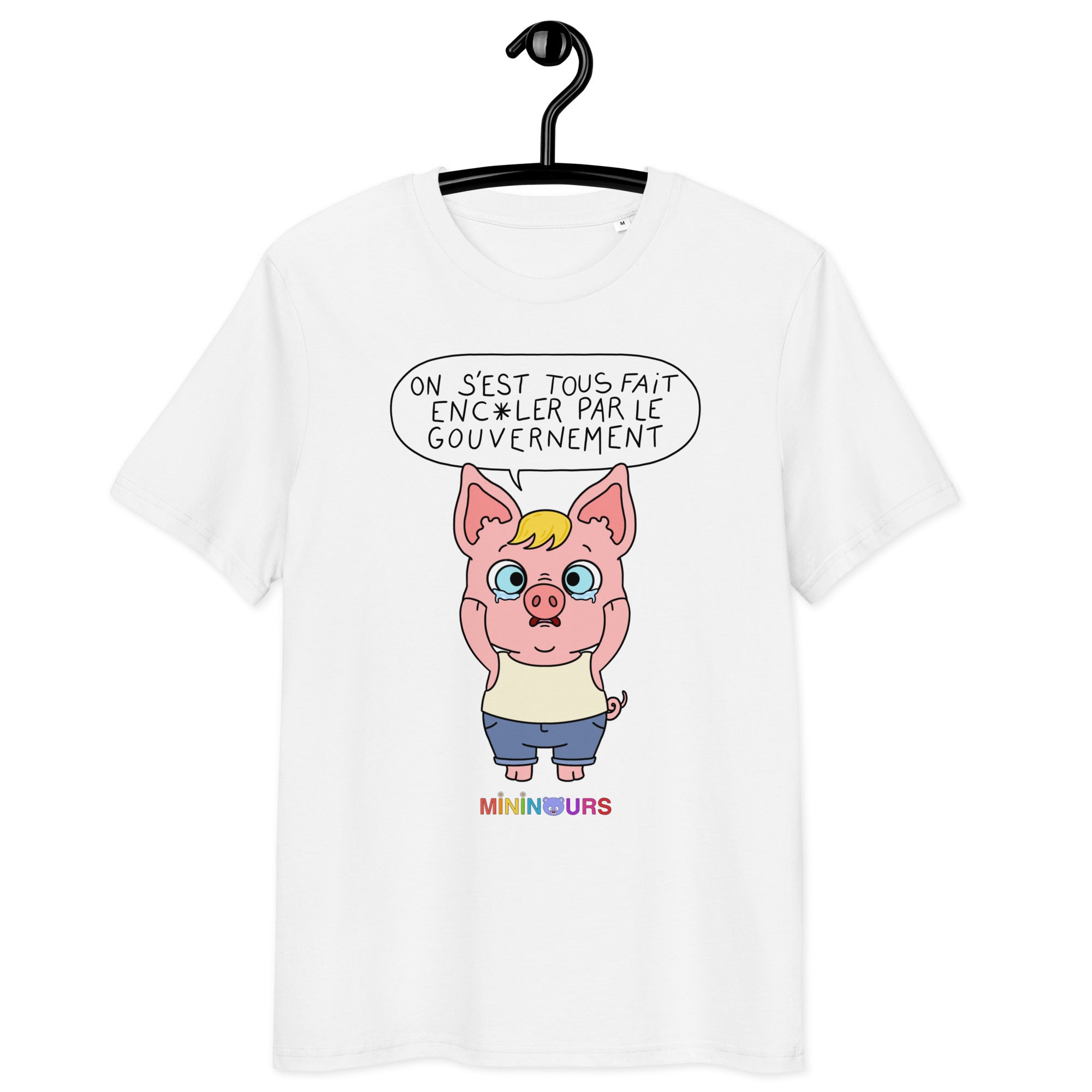 mininours-cochonnet-gouvernement-tshirt-coton-blanc