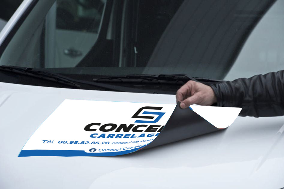 Concept Carrelage - plaque aimanté pour véhicule