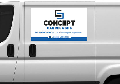 Concept Carrelage - plaque aimanté pour véhicule