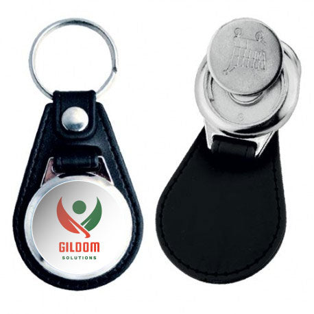 Gildom - Jeton Caddie finition cuir ou métal