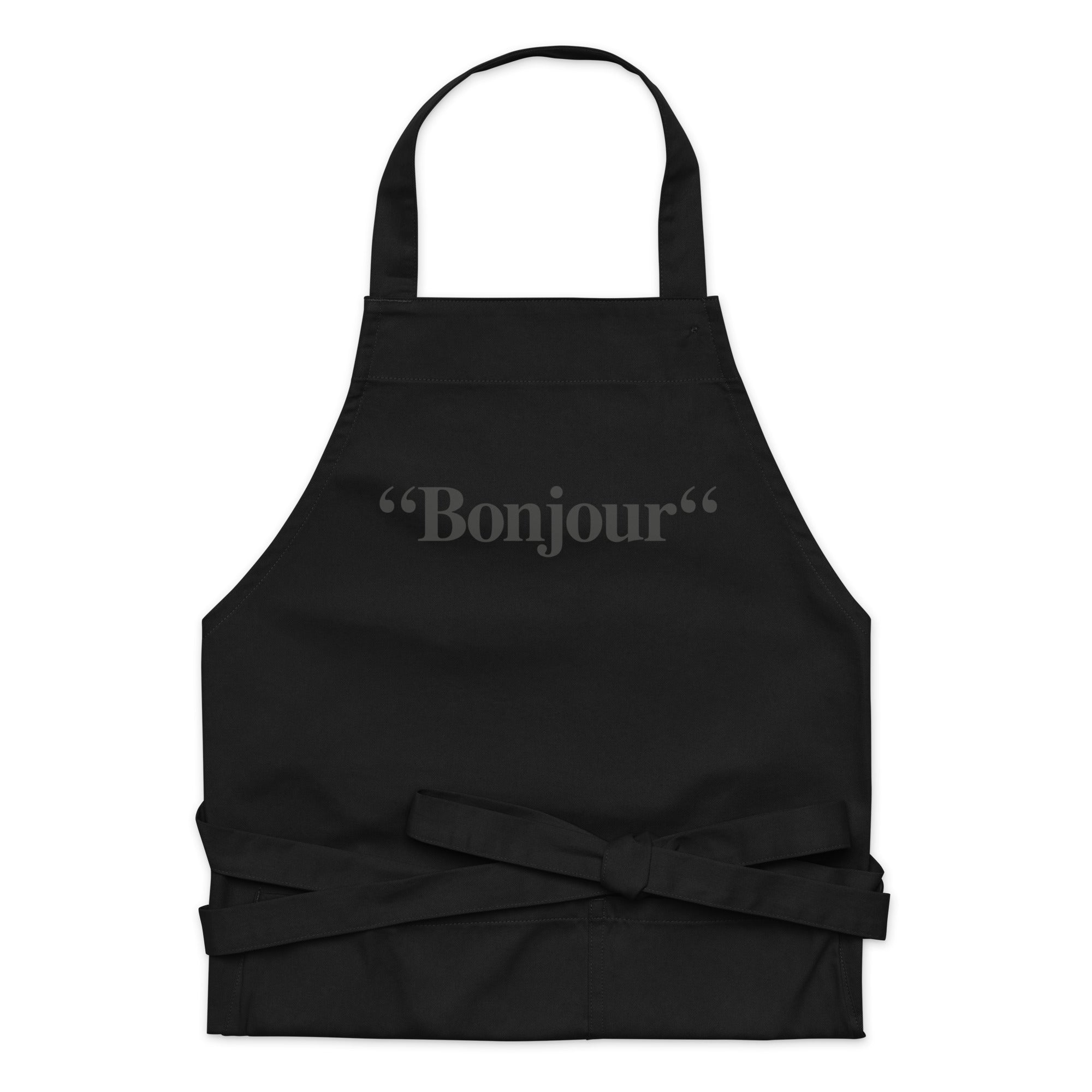 "Bonjour" - Tablier en coton biologique