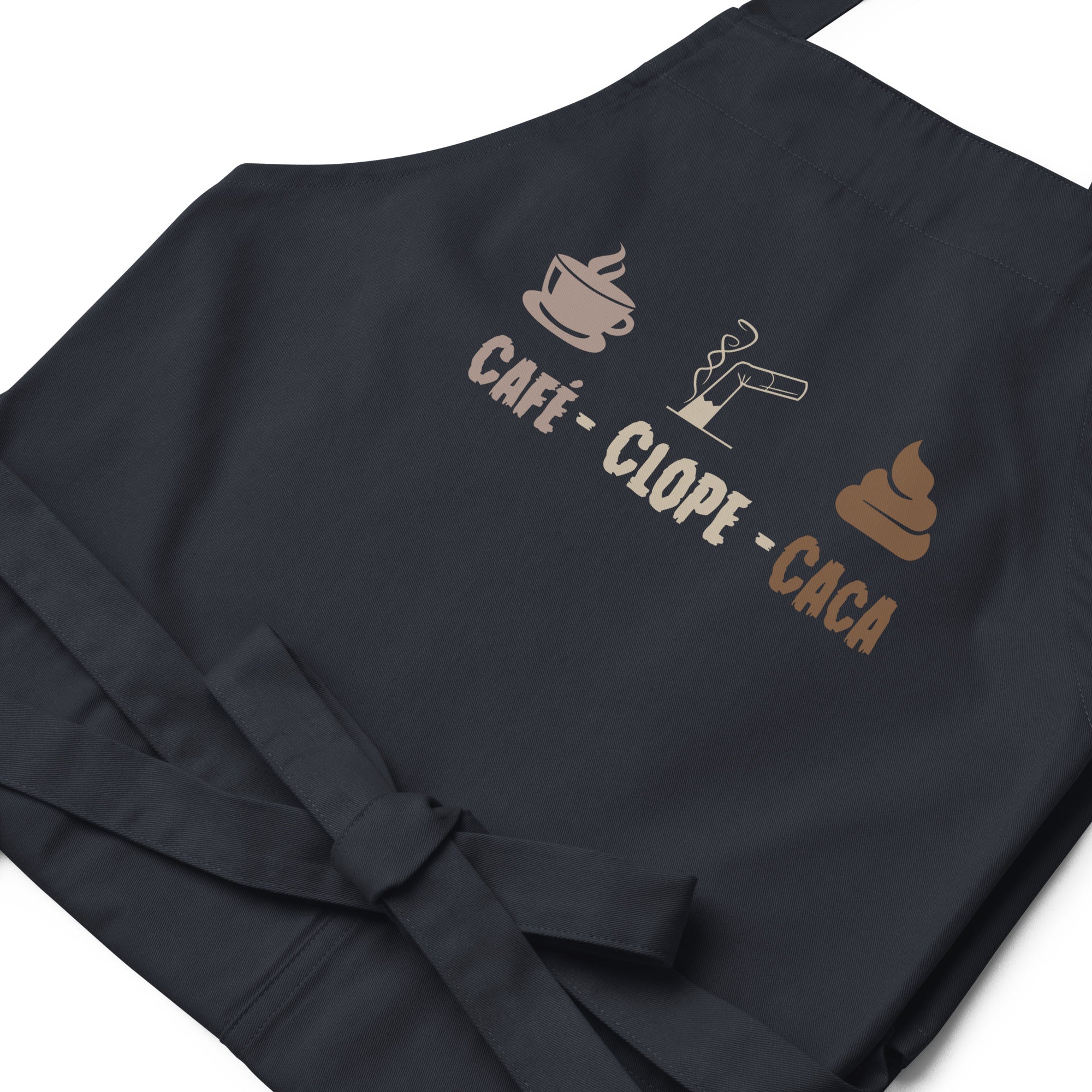 Café-clope-caca - Tablier en coton biologique