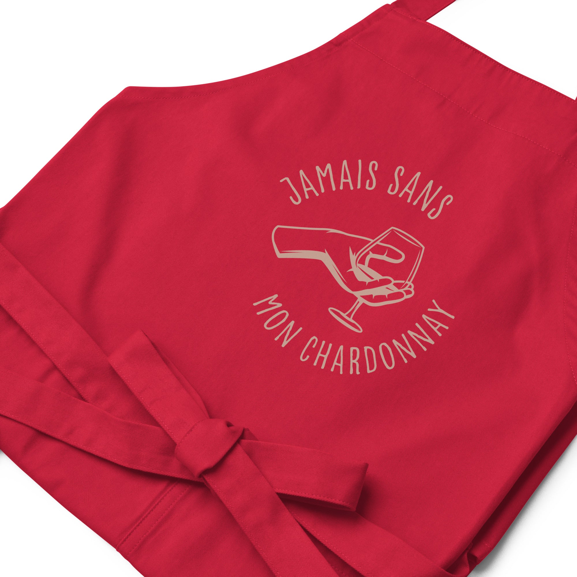 Jamais sans mon chardonnay - Tablier en coton biologique