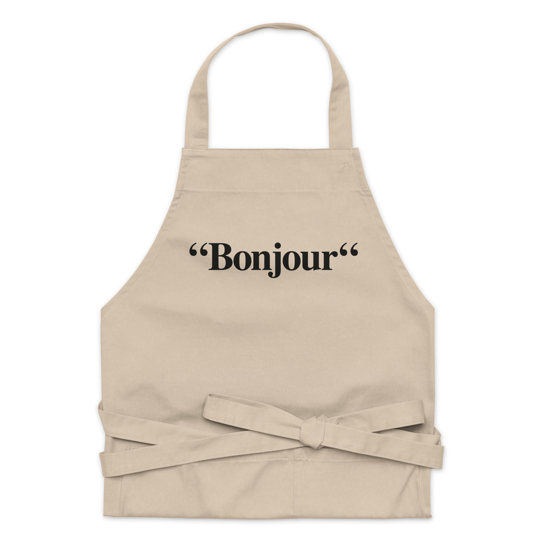 &quot;Bonjour&quot; - Tablier en coton biologique