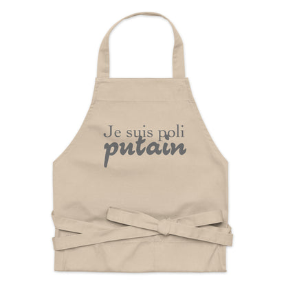Je suis poli - Tablier en coton biologique