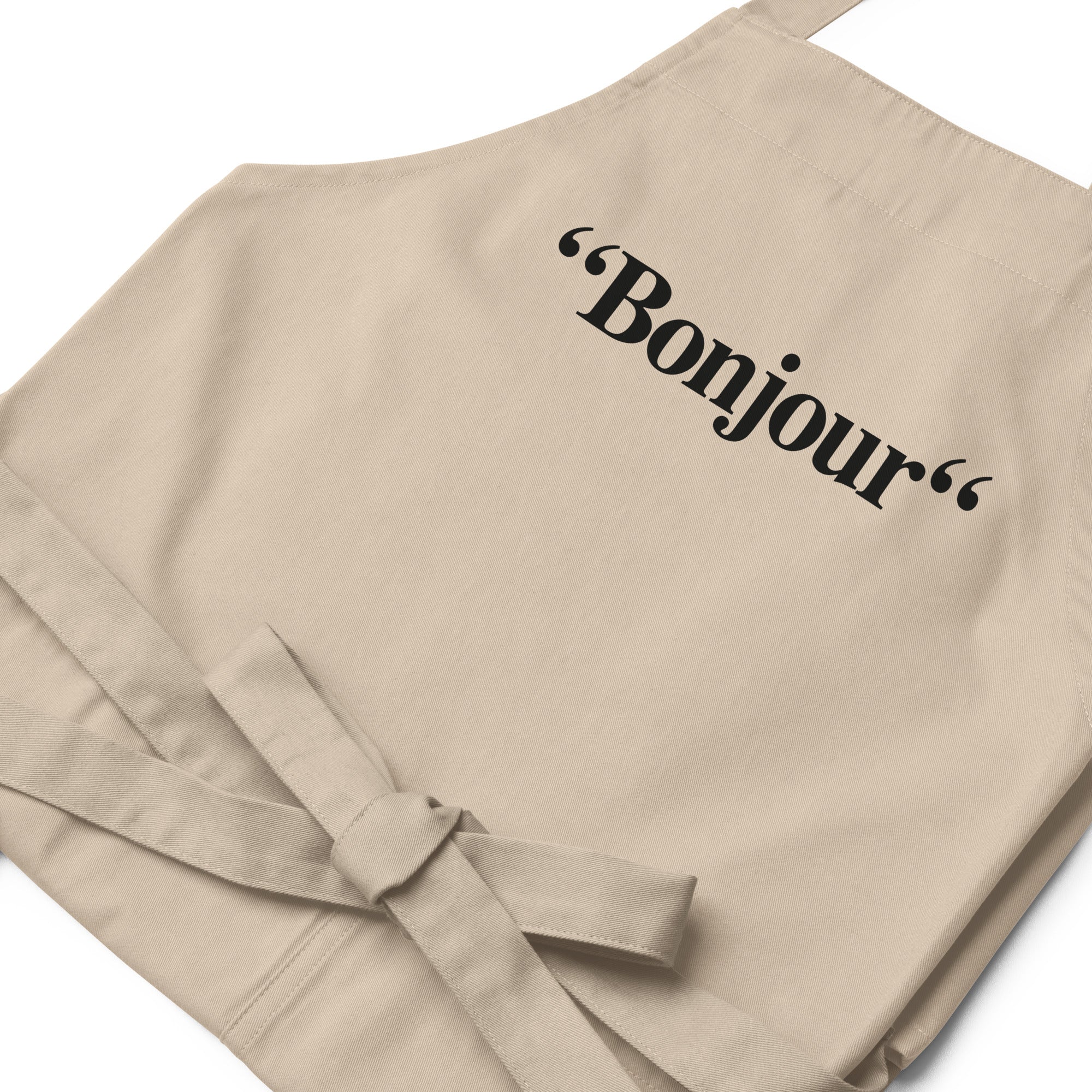 "Bonjour" - Tablier en coton biologique