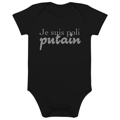 Je suis poli - Body en coton bio bébé
