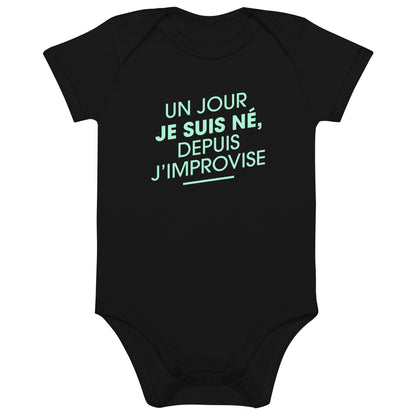 Un jour je suis né - Body en coton bio bébé